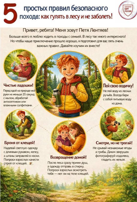 Петя Лентяев отправляется в поход