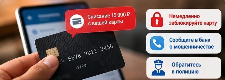 Мошенники списали деньги с карты: первые действия
