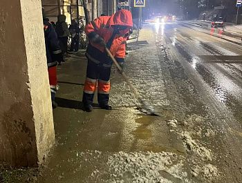 В городе снова наблюдается резкое похолодание и снег